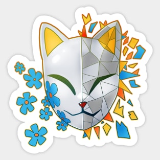 Flower Demon Mask Sticker